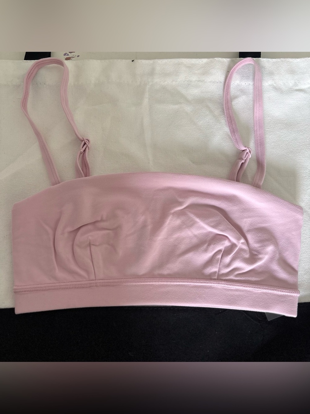 Aritzia Light Pink Removable-Strap Bandeau Bralette